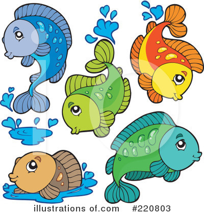 Royalty-Free (RF) Fish Clipart Illustration by visekart - Stock Sample #220803