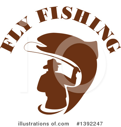 Fly Fishing Clipart #1392247 by patrimonio