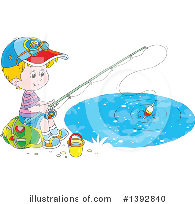 Royalty-Free (RF) Fishing Clipart Illustration by Alex Bannykh - Stock Sample #1392840
