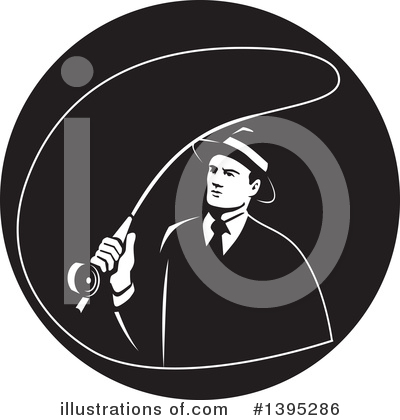 Fly Fishing Clipart #1395286 by patrimonio