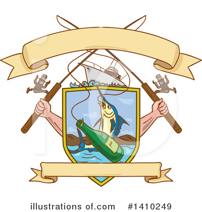 Royalty-Free (RF) Fishing Clipart Illustration by patrimonio - Stock Sample #1410249