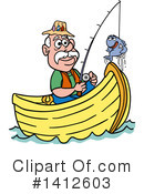 Fishing Clipart #1412603 by LaffToon