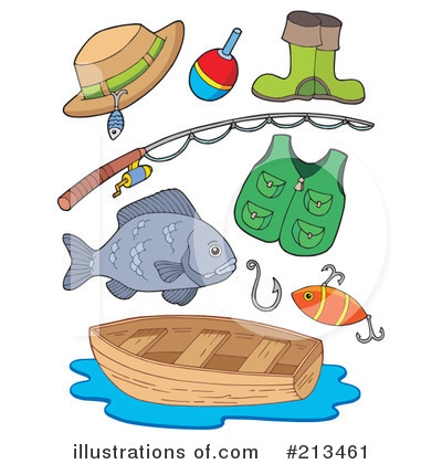 Royalty-Free (RF) Fishing Clipart Illustration by visekart - Stock Sample #213461