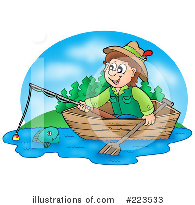 Royalty-Free (RF) Fishing Clipart Illustration by visekart - Stock Sample #223533