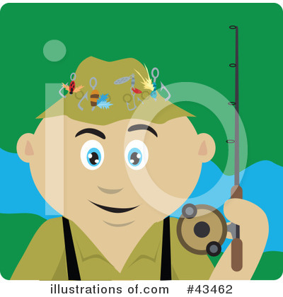 Fishing Clipart #43462 by Dennis Holmes Designs