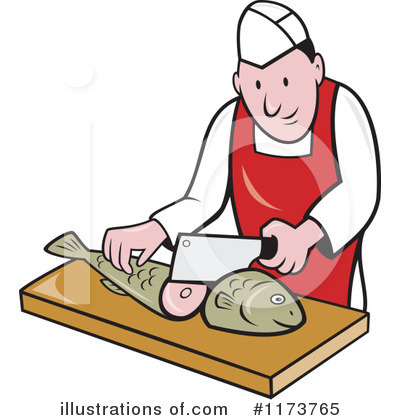 Royalty-Free (RF) Fishmonger Clipart Illustration by patrimonio - Stock Sample #1173765