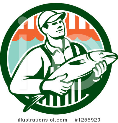 Royalty-Free (RF) Fishmonger Clipart Illustration by patrimonio - Stock Sample #1255920