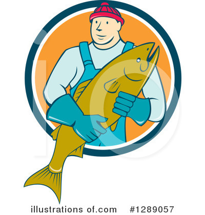 Royalty-Free (RF) Fishmonger Clipart Illustration by patrimonio - Stock Sample #1289057