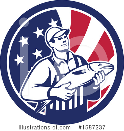 Fishmonger Clipart #1587237 by patrimonio