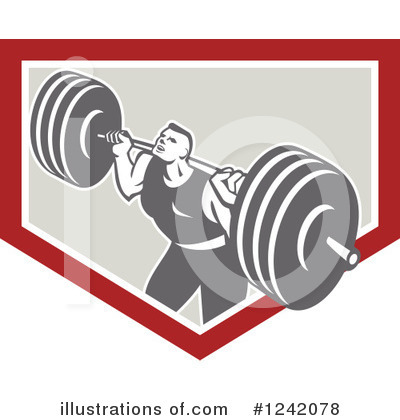 Barbell Clipart #1242078 by patrimonio