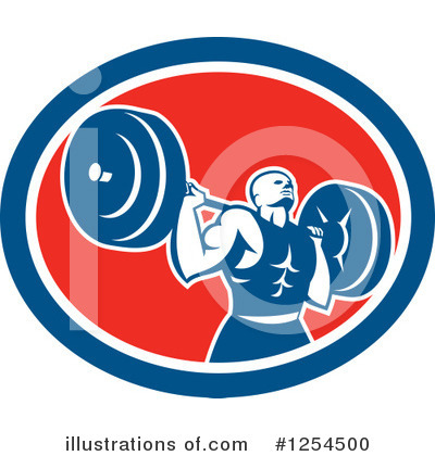 Barbell Clipart #1254500 by patrimonio