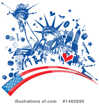 American Flag Clipart #1460890 by Domenico Condello
