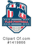 Flag Football Clipart #1419866 by patrimonio