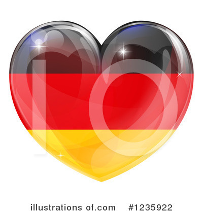 Heart Flag Clipart #1235922 by AtStockIllustration