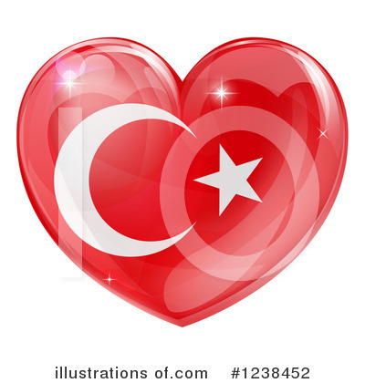 Royalty-Free (RF) Flag Heart Clipart Illustration by AtStockIllustration - Stock Sample #1238452