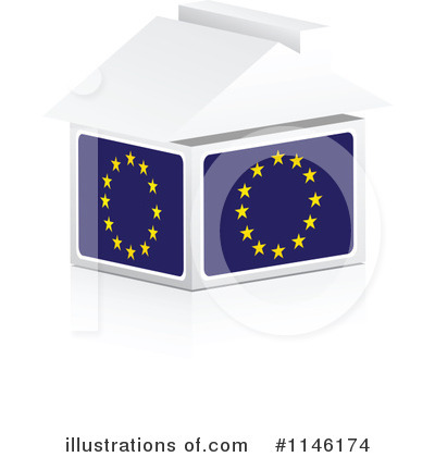 Royalty-Free (RF) Flag House Clipart Illustration by Andrei Marincas - Stock Sample #1146174