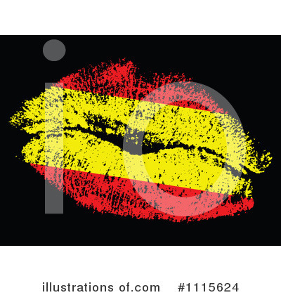 Royalty-Free (RF) Flag Kiss Clipart Illustration by Andrei Marincas - Stock Sample #1115624