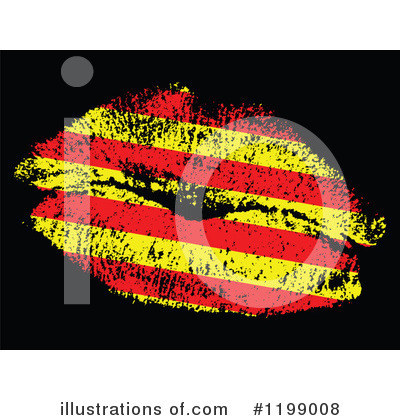 Royalty-Free (RF) Flag Kiss Clipart Illustration by Andrei Marincas - Stock Sample #1199008