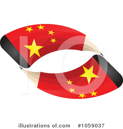Royalty-Free (RF) Flag Pencil Clipart Illustration by Andrei Marincas - Stock Sample #1059037