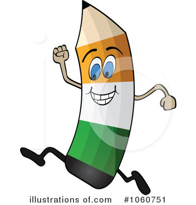 Royalty-Free (RF) Flag Pencil Clipart Illustration by Andrei Marincas - Stock Sample #1060751