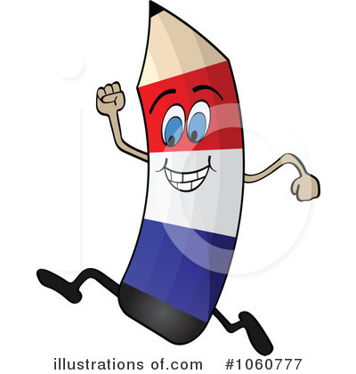 Royalty-Free (RF) Flag Pencil Clipart Illustration by Andrei Marincas - Stock Sample #1060777