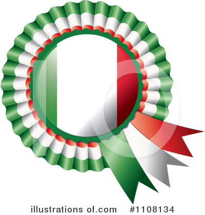 Royalty-Free (RF) Flag Rosette Clipart Illustration by MilsiArt - Stock Sample #1108134