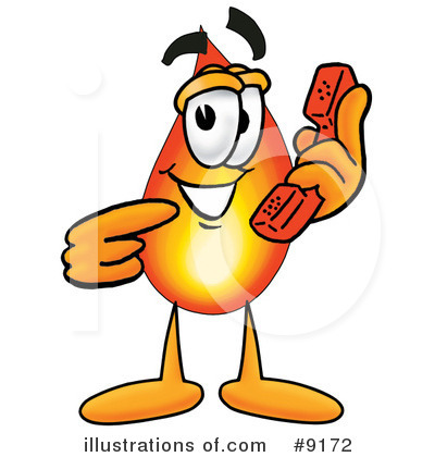 Royalty-Free (RF) Flame Clipart Illustration by Mascot Junction - Stock Sample #9172