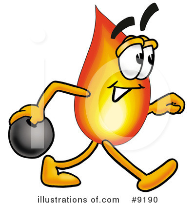 Flame Clipart #9190 by Mascot Junction