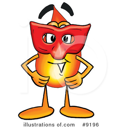 Royalty-Free (RF) Flame Clipart Illustration by Mascot Junction - Stock Sample #9196