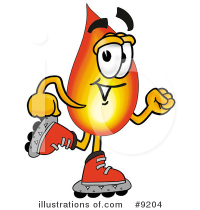 Flame Clipart #9204 by Mascot Junction