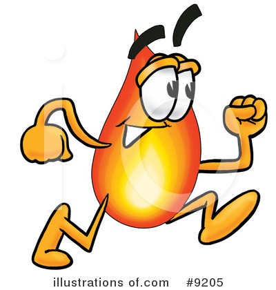 Flame Clipart #9205 by Mascot Junction