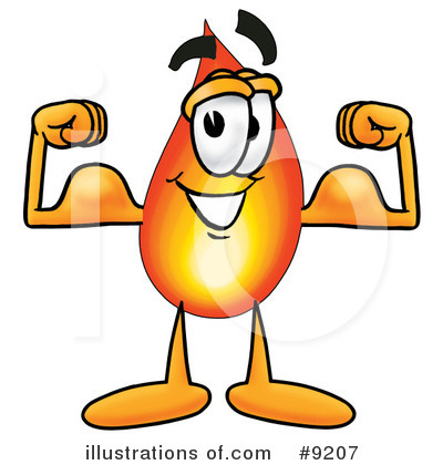 Flame Clipart #9207 by Mascot Junction