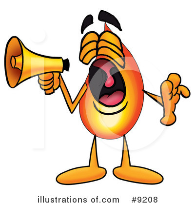 Flame Clipart #9208 by Mascot Junction