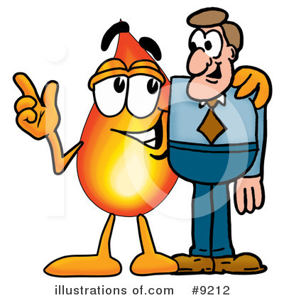 Flame Mascot Clipart #9212 by Mascot Junction