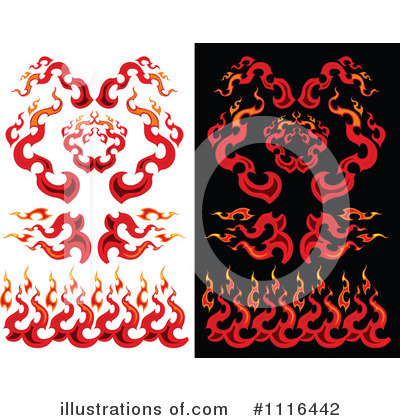 Royalty-Free (RF) Flames Clipart Illustration by Chromaco - Stock Sample #1116442