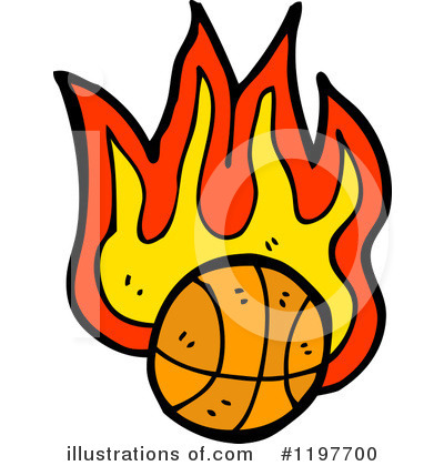 Flaming Basketball Clipart #1197700 by lineartestpilot
