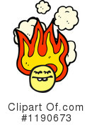 Flaming Face Clipart #1190673 by lineartestpilot