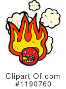 Flaming Face Clipart #1190760 by lineartestpilot