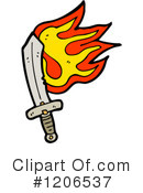 Flaming Sword Clipart #1206537 by lineartestpilot