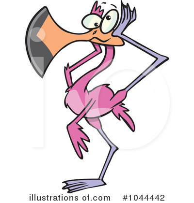 Royalty-Free (RF) Flamingo Clipart Illustration by toonaday - Stock Sample #1044442
