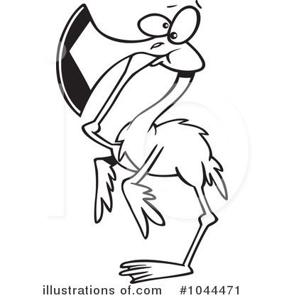 Royalty-Free (RF) Flamingo Clipart Illustration by toonaday - Stock Sample #1044471