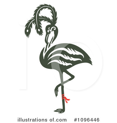 Royalty-Free (RF) Flamingo Clipart Illustration by Cherie Reve - Stock Sample #1096446