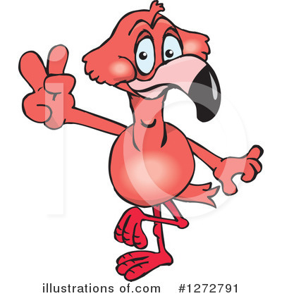 Royalty-Free (RF) Flamingo Clipart Illustration by Dennis Holmes Designs - Stock Sample #1272791