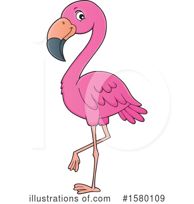 Royalty-Free (RF) Flamingo Clipart Illustration by visekart - Stock Sample #1580109