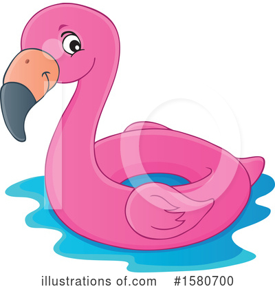 Royalty-Free (RF) Flamingo Clipart Illustration by visekart - Stock Sample #1580700