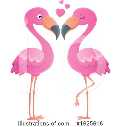 Royalty-Free (RF) Flamingo Clipart Illustration by visekart - Stock Sample #1625616