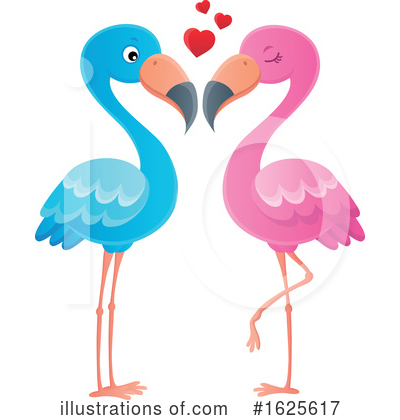 Royalty-Free (RF) Flamingo Clipart Illustration by visekart - Stock Sample #1625617