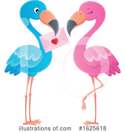 Royalty-Free (RF) Flamingo Clipart Illustration by visekart - Stock Sample #1625618
