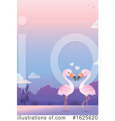 Royalty-Free (RF) Flamingo Clipart Illustration by visekart - Stock Sample #1625620