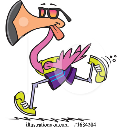 Royalty-Free (RF) Flamingo Clipart Illustration by toonaday - Stock Sample #1684204